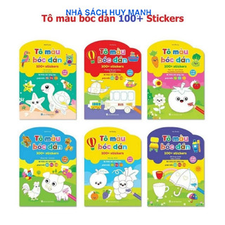 Sách - bộ tô màu bóc dán 100+ stickers