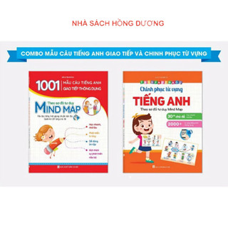Sách -combo 2 cuốn chinh phục từ vựng tiếng anh và 1001 mẫu câu tiếng anh giao tiếp thông dụng - theo sơ đồ tư duy