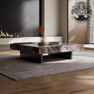 Bàn trà sofa, bàn phòng khách, bàn cafe, nhập khẩu chân thép Inox mặt vuông 1m đá Ceramic khay vuông