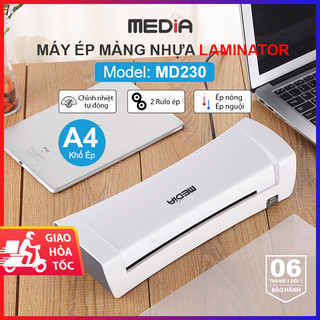 Máy Ép Nhựa Plastic A4 Media MD230 Cao Cấp, Ép Plastic A4 Màng Cán Nhựa Ép Giấy Ép Bằng Khen Poster