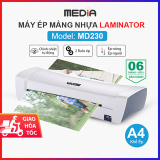 Máy ép plastic khổ a4 media md230 chính hãng, máy ép nhựa dẻo màng ảnh poster máy ép tài liệu