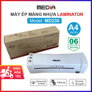 Máy ép nhựa plastic a4 media md230 cao cấp, ép plastic a4 màng cán nhựa máy ép giấy ép ảnh tài liệu