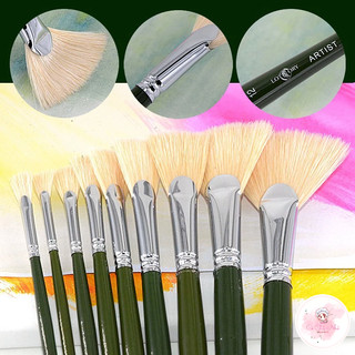Cọ xòe vẽ tranh sơn dầu, cọ nước, cọ dành cho người mới bắt đầu vẽ