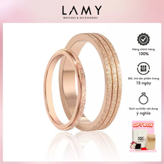 Nhẫn cặp đôi CDE Double Milgrain Ring Rose Gold CDE8029RG & CDE8003RG