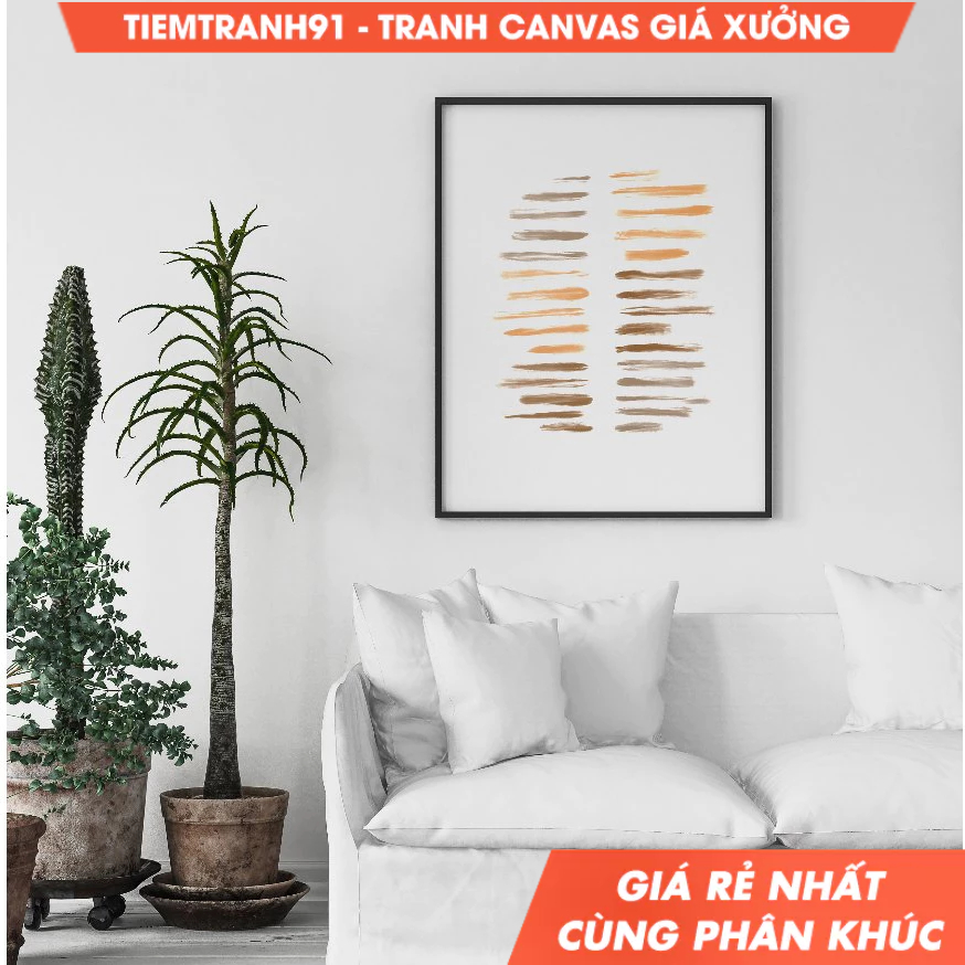 Tranh treo tường, Abstract Wall Art, Abstract , Brown Watercolor Painting, Brush Strokes, Wall Art, 