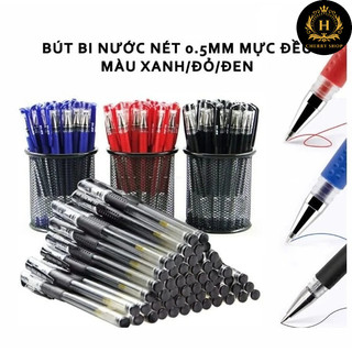 Bút bi Bút mực xanh đen đỏ cute mực nước hình dễ thương cao cấp viết đẹp có nắp giá rẻ Ngòi 0,5mm