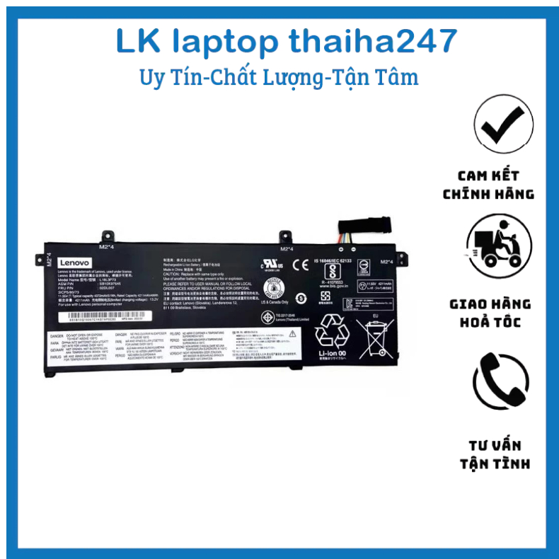 PIN LAPTOP LENOVO ThinkPad T490 T495 P43S, Thinkpad T14 Gen 1, L18M3P73 L18L3P73 L18M4P73 L18C3P72 zin 100%