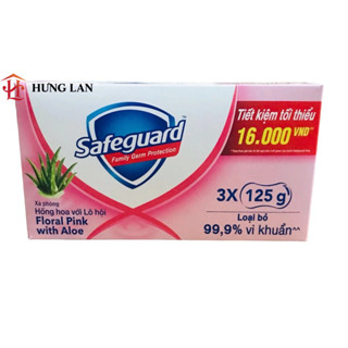 Combo 3 bánh xà bông safeguard sạch 99,9% vi khuẩn và dịu nhẹ cho da 125g x 3