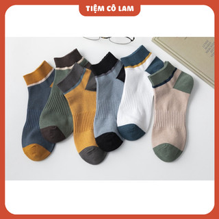 Tất vớ nam cổ ngắn thấp phối màu