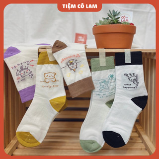 [Tiệm vớ cô Lam] Tất vớ cổ cao nam nữ hình bé gấu cute