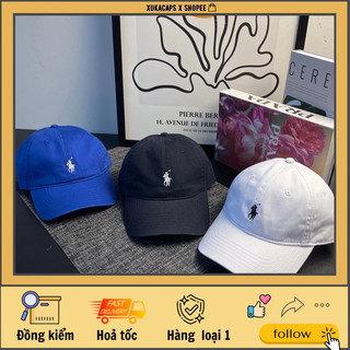 ( shop chụp ) Mũ lưỡi trai form mềm logo ngựa nhỏ thêu sắc nét QCCC chuẩn hãng xukacapbeauty