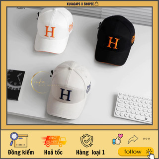 <kèm video> Mũ lưỡi trai ghép mảnh cao cấp form đứng logo chữ H tag mac chuẩn xukacapbeauty