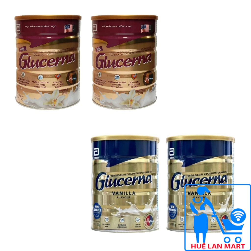 Combo 2 Hộp Sữa Bột Abbott Glucerna Hương Vani 800g/ Glucerna Úc Vanilla Hộp 850g