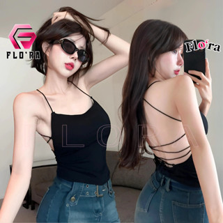 Áo Croptop HAI DÂY ĐAN DÂY LƯNG Có Mút Ngực Chất Gân CR20, Áo Crt Kiểu Yếm Hở Lưng Nữ Ôm Body Kiểu Sexy Tôn Dáng Flo'ra