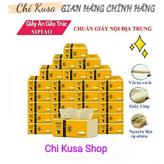Giấy ăn Gấu Trúc Sipiao 3 lớp Nội Địa Trung (300 tờ/ gói)