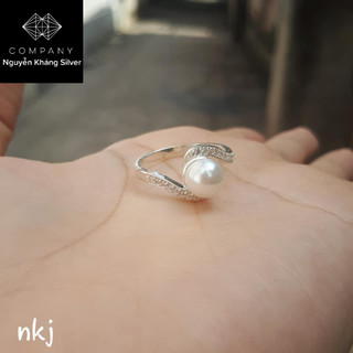 Nhẫn bạc nữ gắn trai