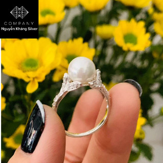 Nhẫn bạc nữ gắn trai