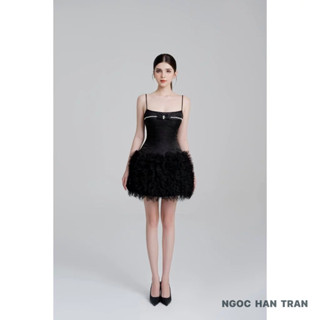 KIERA DRESS ( Đầm đen lưới kết đá )