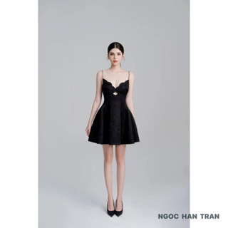 LAVIES DRESS ( Đầm đen dây kết đá )