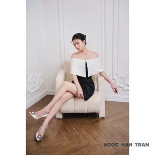 Dariaa Dress (Váy Gấm Bẹt Vai)