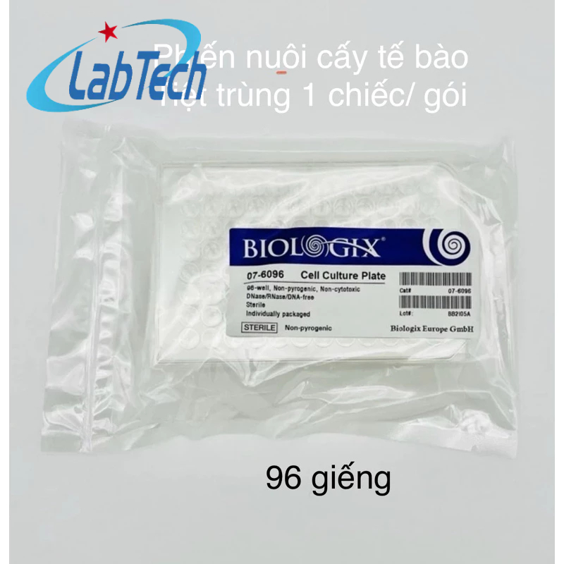 Phiến nuôi cấy tế bào 96 giếng, tiệt trùng 1 cái/túi (Cell Culture Plates), mã 07-6096,Biologix-USA