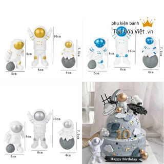 Bộ 3 mô hình Phi Hành Gia trang trí bánh sinh nhật
