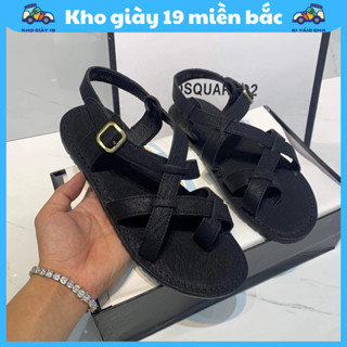 Dép quai hậu da DSQ, Dép sandal quai hậu phong cách trẻ trung hot trend 2024