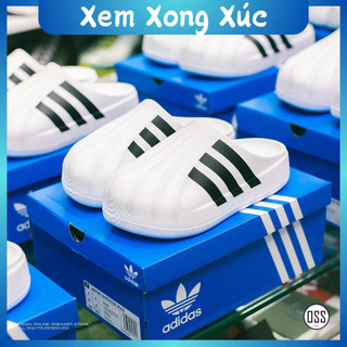 Giày sục Adifom đen trắng_ Dép đúc Adidas Adifom superstar Mule đúc nguyên khối hot 2024