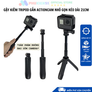 Shorty Gậy kéo dài 21cm kiêm Tripod OEM cho Gopro - Màu Đen