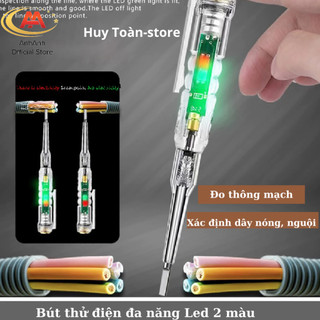 Bút thử điện không tiếp xúc chuyên dụng 2 đèn led, hỗ trợ tup nơ vít