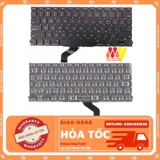 Bàn phím laptop Mαçßööķ Pro 13"  A1425 Phím US bảo hành toàn quốc