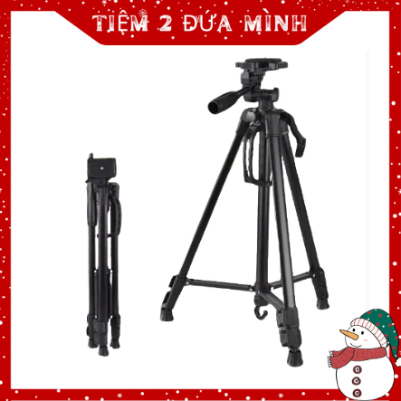 Chân máy ảnh, điện thoại tripod 3366 hợp kim nhôm chắc chắn cao 136cm hỗ trợ quay phim chụp ảnh