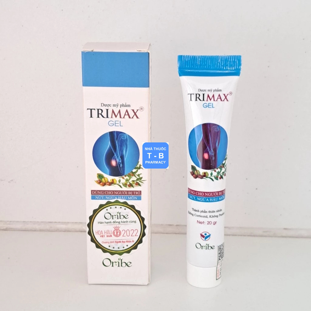 Gel bôi da Trimax che tên sản phẩm dùng cho người bị trĩ - Tuýp 20g