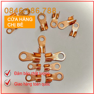 Đầu cos đồng đỏ 10a-20a-30a-40a-50a-60a-80a-100a, cốt bấm nối dây điện cos phi 6, phi 8