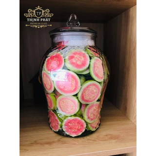 Bình thủy tinh lục lăng vát kim cương ngâm rượu, đựng thực phẩm cao cấp Gabeo Glass nhiều dung tích mã 8833