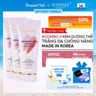 Kem Dưỡng Thể Trắng Da Chống Nắng Nâng Tone WHISIS Premium Collagen Whitening Body Lotion 200ml