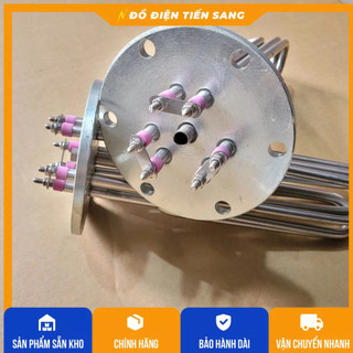 Điện trở mặt bích cho máy xông hơi đường kính mặt bích 140mm, 150mm, công suất 6kw-25kw, điện áp 380v