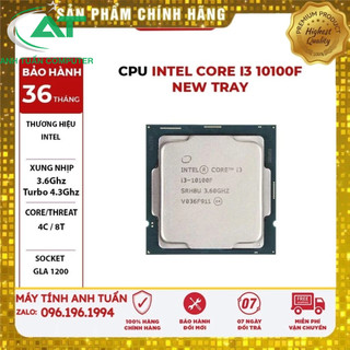 Bộ vi xử lý cpu intel core i3 - 10105f 4c/8t tray - bảo hành 36 tháng