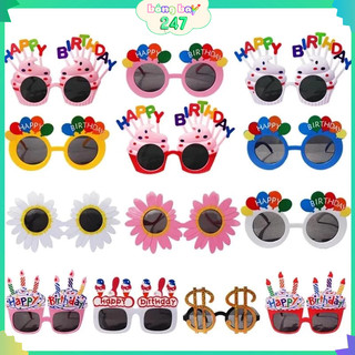 Kính mắt Happy Birthday, kính sinh nhật vui nhộn dùng trang trí sinh nhật, thôi nôi đầy tháng cho bé