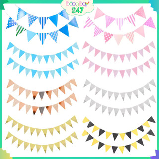   Mẫu mới  Dây cờ tam giác ép kim trang trí sinh nhật dây happy birthday thôi nôi kỷ yếu 