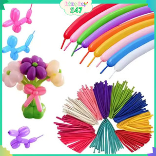 Combo 10 bóng giun nhiều màu sắc, tạo hình nghệ thuật, trang trí sinh nhật, sự kiện, khai trương, lễ kỷ niệm, lễ hội
