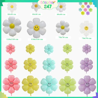 Bóng hình bông hoa, bóng hoa mai, hoa cúc mặt cười, bóng bay trang trí sinh nhật, thôi nôi, sự kiện, khai trương, 20/10