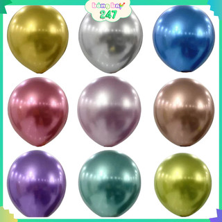  Bóng bay siêu nhũ mạ chrome, bóng kim loại, bong bóng trang trí sinh nhật, phòng cưới hỏi