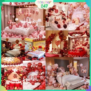  Set bóng bay trang trí phòng cưới, tổng hợp mẫu trang trí phòng cưới mới nhất,happy wedding