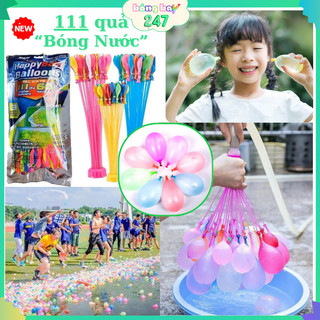 Set 111 quả bóng nước loại TỐT, bóng bay nước sẵn đầu bơm, vui chơi trẻ em, kỷ yếu, trò chơi mùa hè