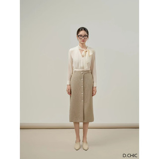 D.CHIC Áo sơ mi dài tay cổ thắt nơ MS: 1812330