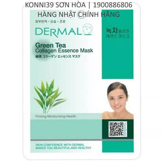 Mặt nạ giấy dưỡng da dermal chiết xuất trà xanh 23g