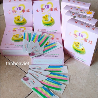 (1080 vỉ) Thùng 24 Hộp Nến Que sinh nhật dài, mỗi hộp 45 gói, đèn cầy sinh trang trí bánh sinh nhật