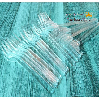 [Dĩa Trong] COMBO 10 túi Dĩa Nhựa dùng 1 lần - 12Cm, dĩa nhựa ăn bánh kem
