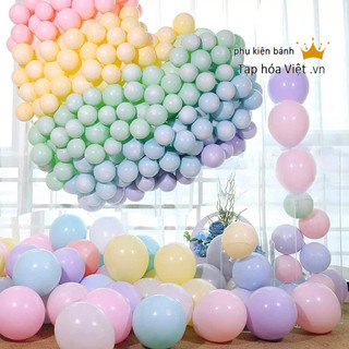 Bịch 100 quả Bóng Bay Macaron 25Cm màu Pastel trang trí lễ tiệc, bóng bay Pastel